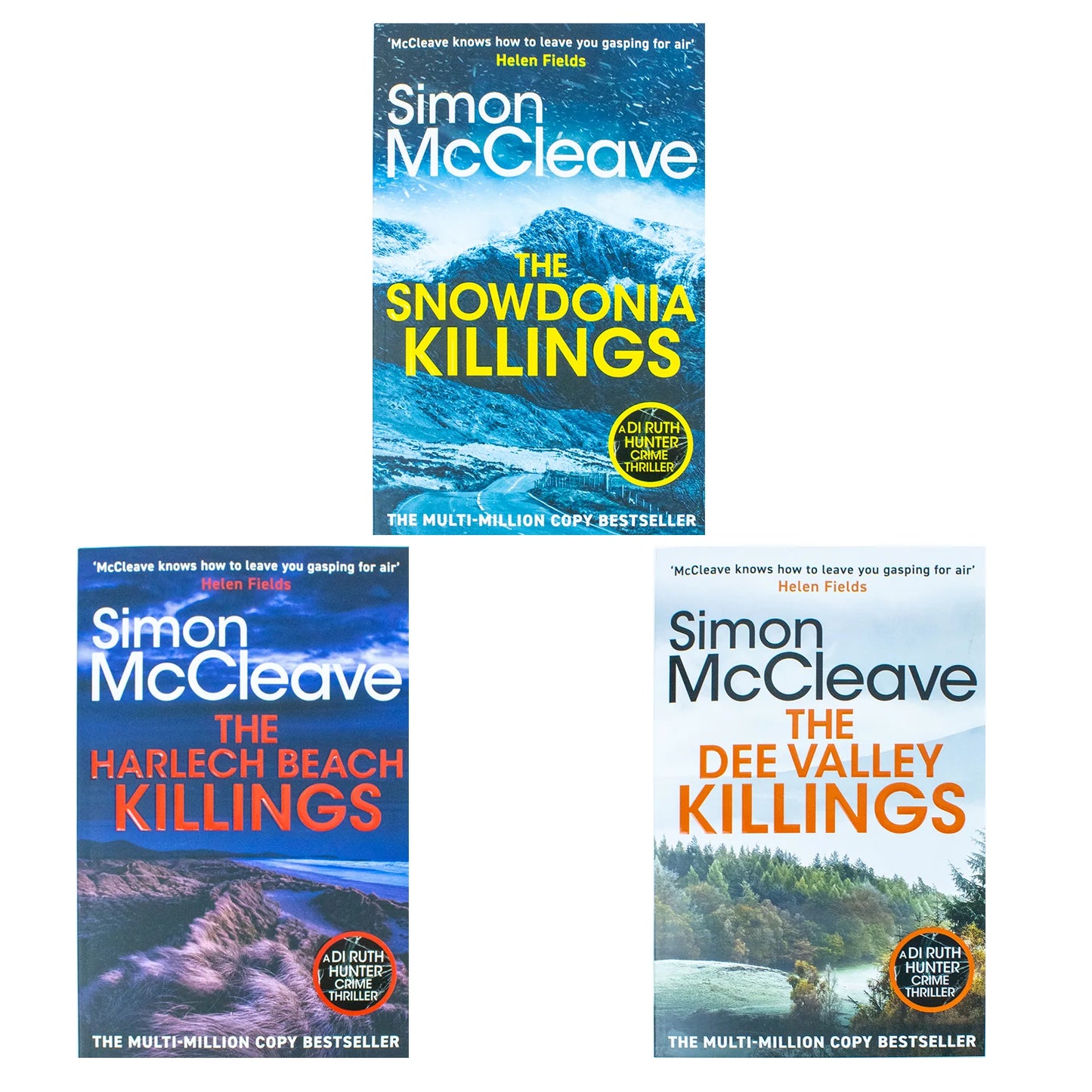 DI Ruth Hunter Crime Thrillers – Books 1–3: The Snowdonia Killings, The Harlech Beach Killings & The Dee Valley Killings - By Simon McCleave - Paperback