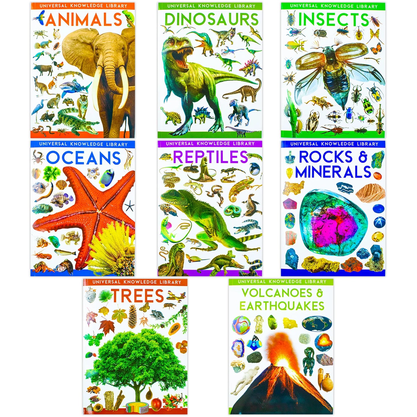 Universal Knowledge Library – Animals & Nature 8 Volume Collection Set - Paperback