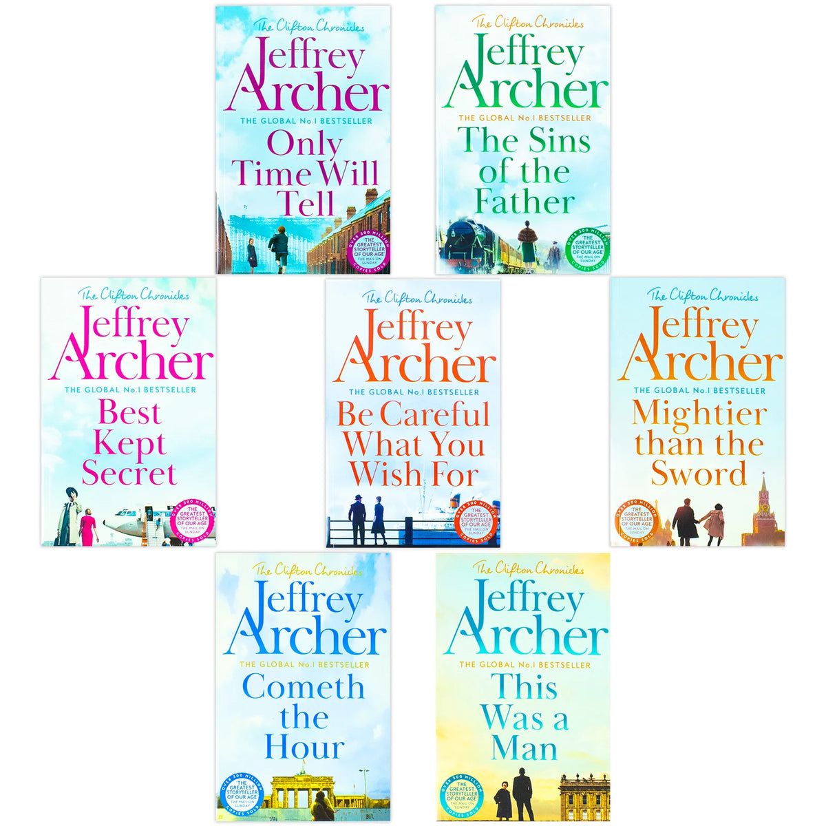 Clifton Chronicles – Complete 7 Book Collection: Only Time Will Tell, The Sins of the Father, Best Kept Secret & More - By Jeffrey Archer - Paperback