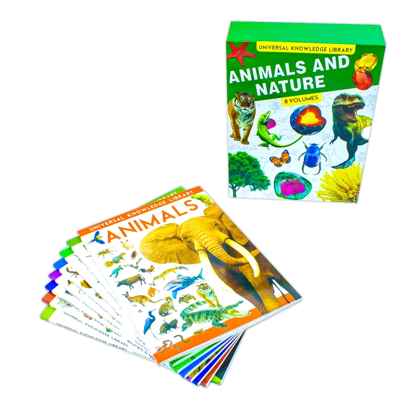 Universal Knowledge Library – Animals & Nature 8 Volume Collection Set - Paperback