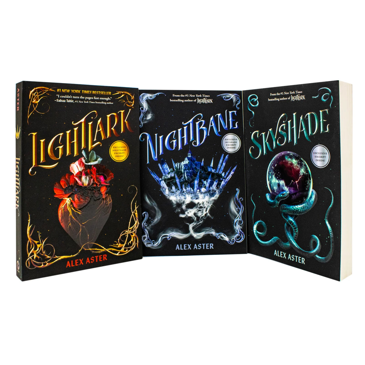 The Lightlark Saga – Ultimate 3 Book Box Set: Lightlark, Nightbane & Skyshade - By Alex Aster - Hardcover