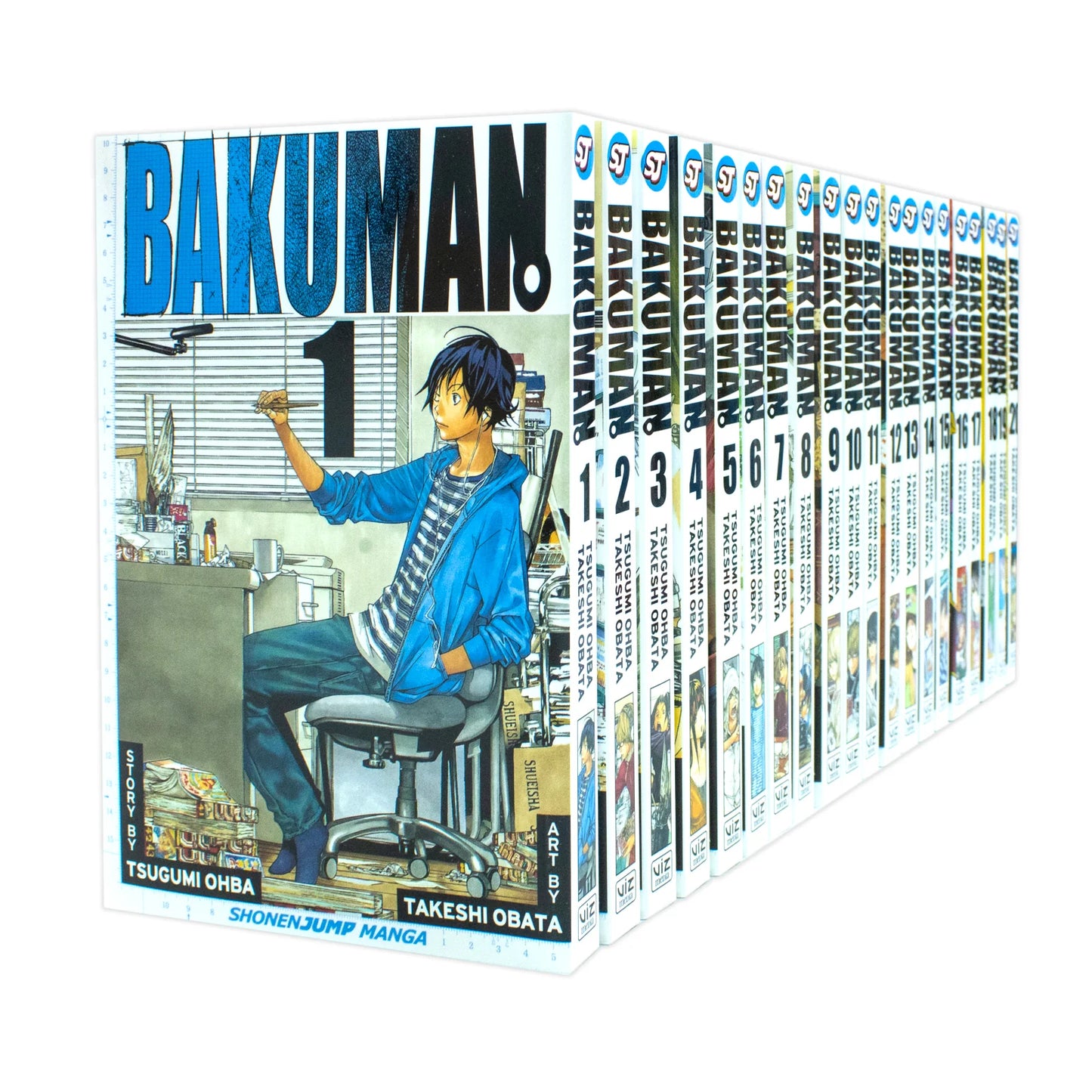 Bakuman. – Complete 20-Volume Manga Box Set: Volumes 1–20 + Otter No. 11 & Double-Sided Poster - By Tsugumi Ohba & Takeshi Obata - Paperback