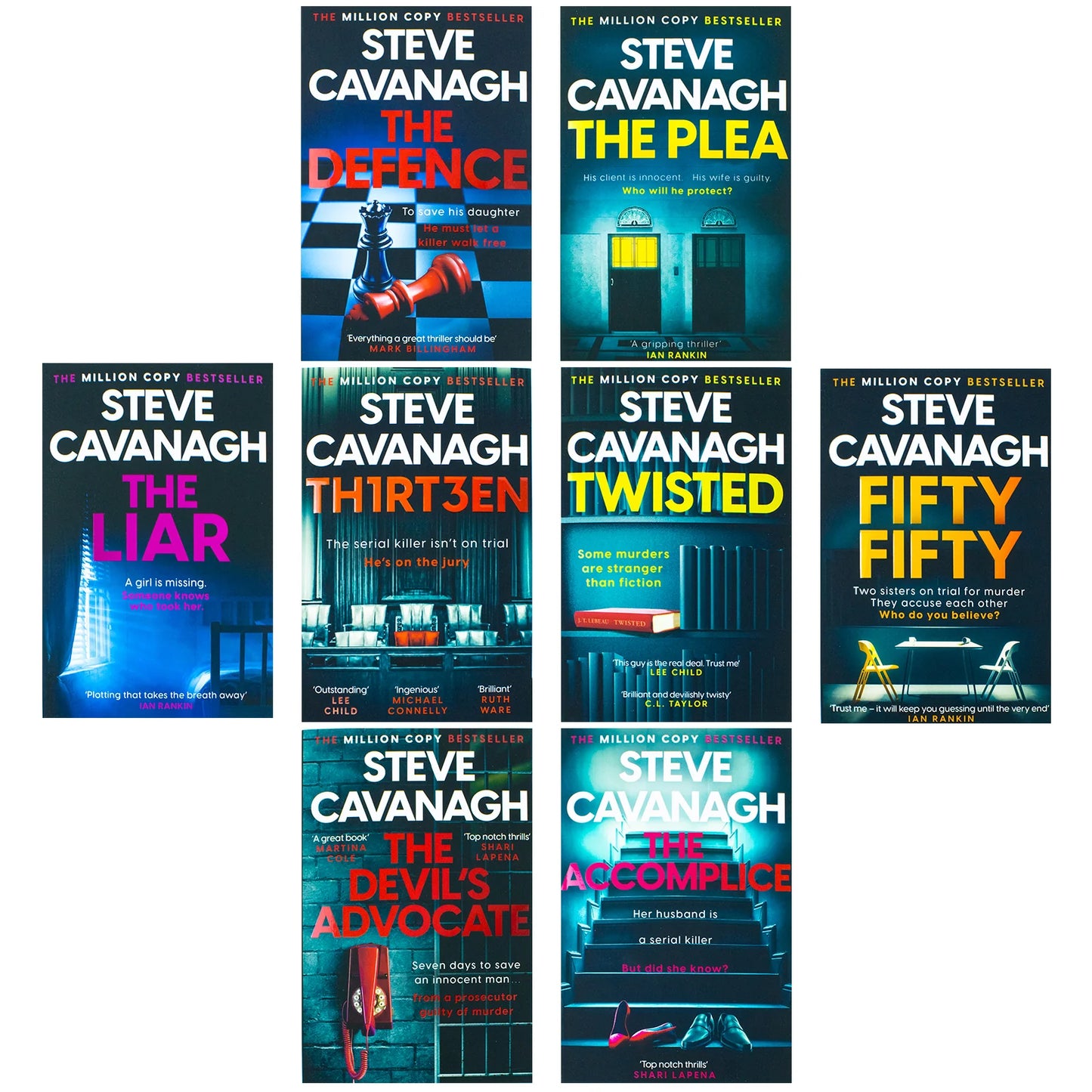 Steve Cavanagh 8 Book Collection – Eddie Flynn Series & Twisted: The Defence, The Plea, The Liar & More - By Steve Cavanagh - Paperback