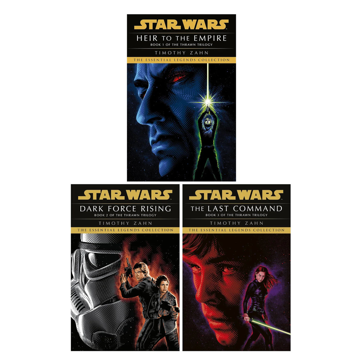 Star Wars Thrawn Trilogy – Complete 3 Book Set: Heir to the Empire, Dark Force Rising & The Last Command - By Timothy Zahn - Paperback