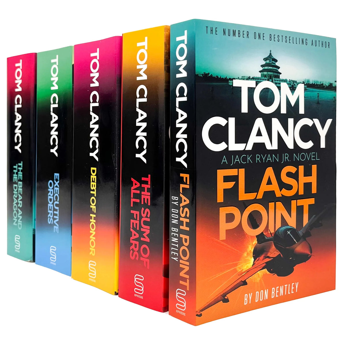 Tom Clancy Collection – 5 Book Set: Flash Point, The Sum of All Fears, Debt of Honor, Executive Orders & The Bear and the Dragon - By Tom Clancy & Don Bentley - Paperback