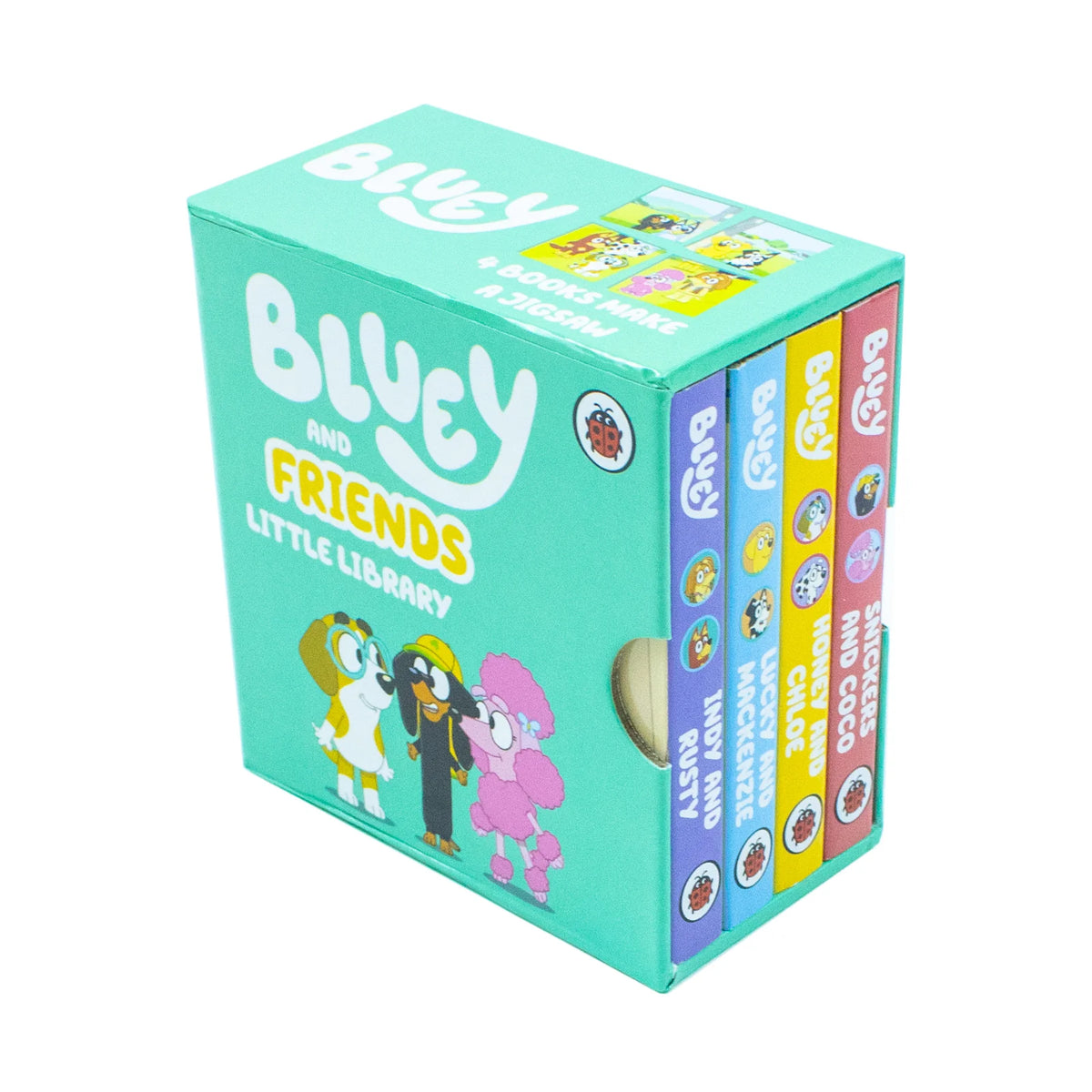 Bluey: Bluey and Friends Little Library – 4 Book Collection: Snickers and Coco, Honey and Chloe & More - By Bluey - Board Book