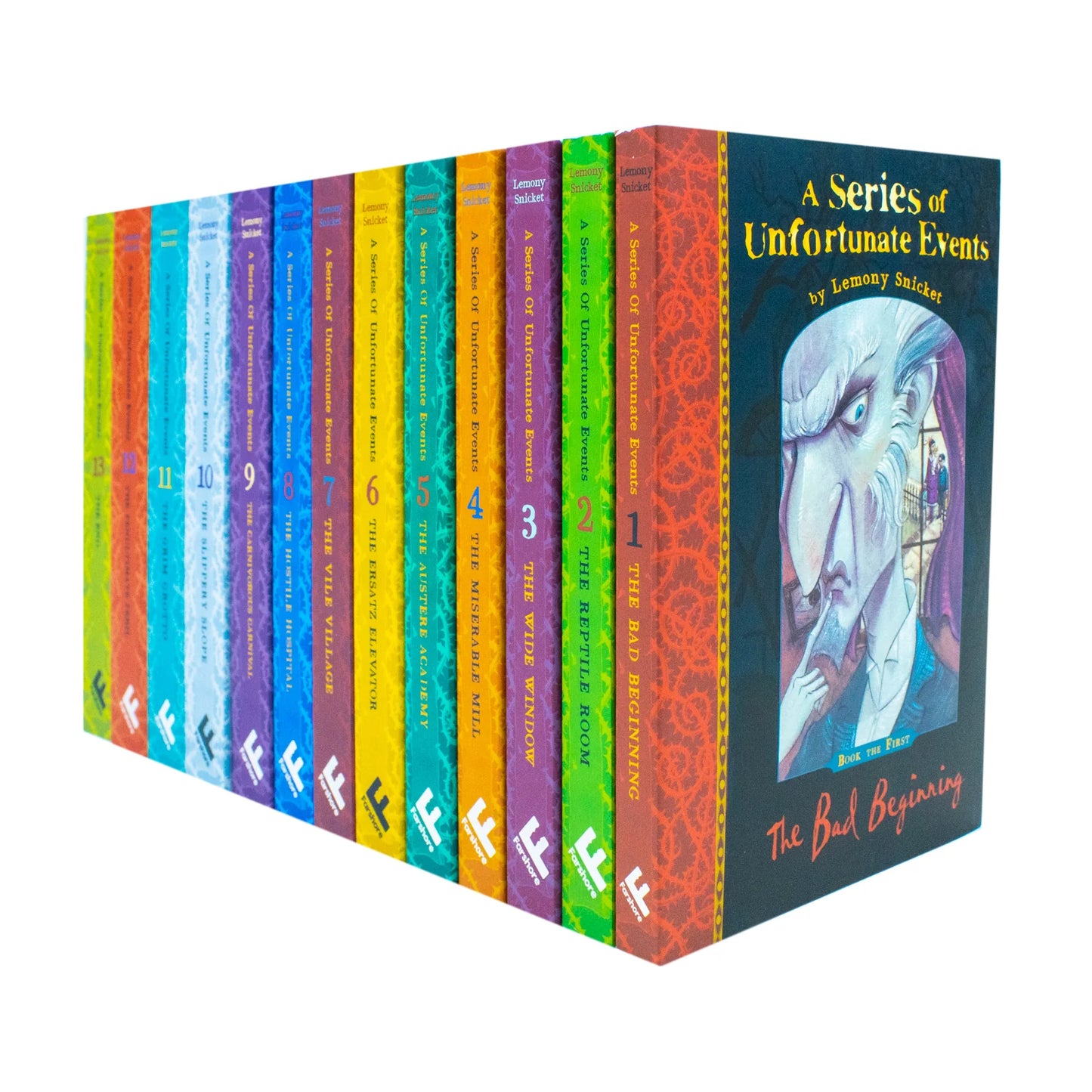 A Series of Unfortunate Events – Complete 13 Book Collection Set - By Lemony Snicket - Children's Adventure, Mystery & Fiction, Ages 12+