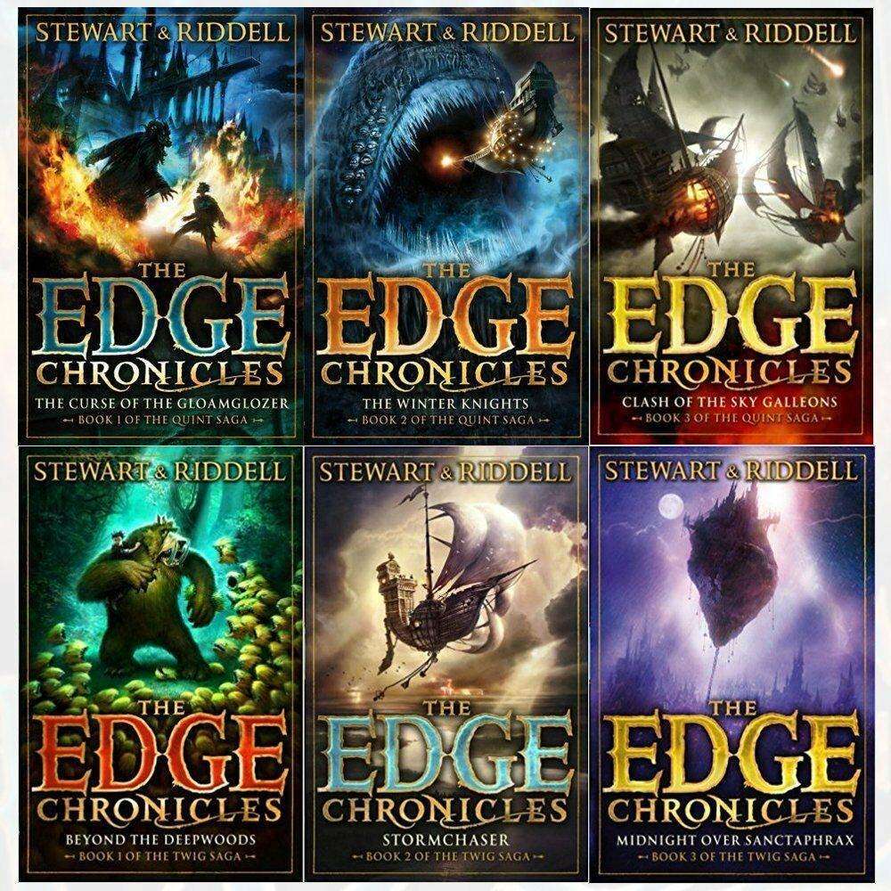The Edge Chronicles – Books 1–6 Collection: The Curse of the Gloamglozer, The Winter Knights, Beyond the Deepwoods & More - By Paul Stewart & Chris Riddell - Paperback