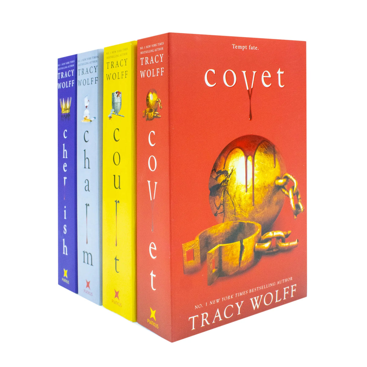 Crave Series – 4 Book Collection: Covet, Court, Charm & Cherish - By Tracy Wolff - Paperback