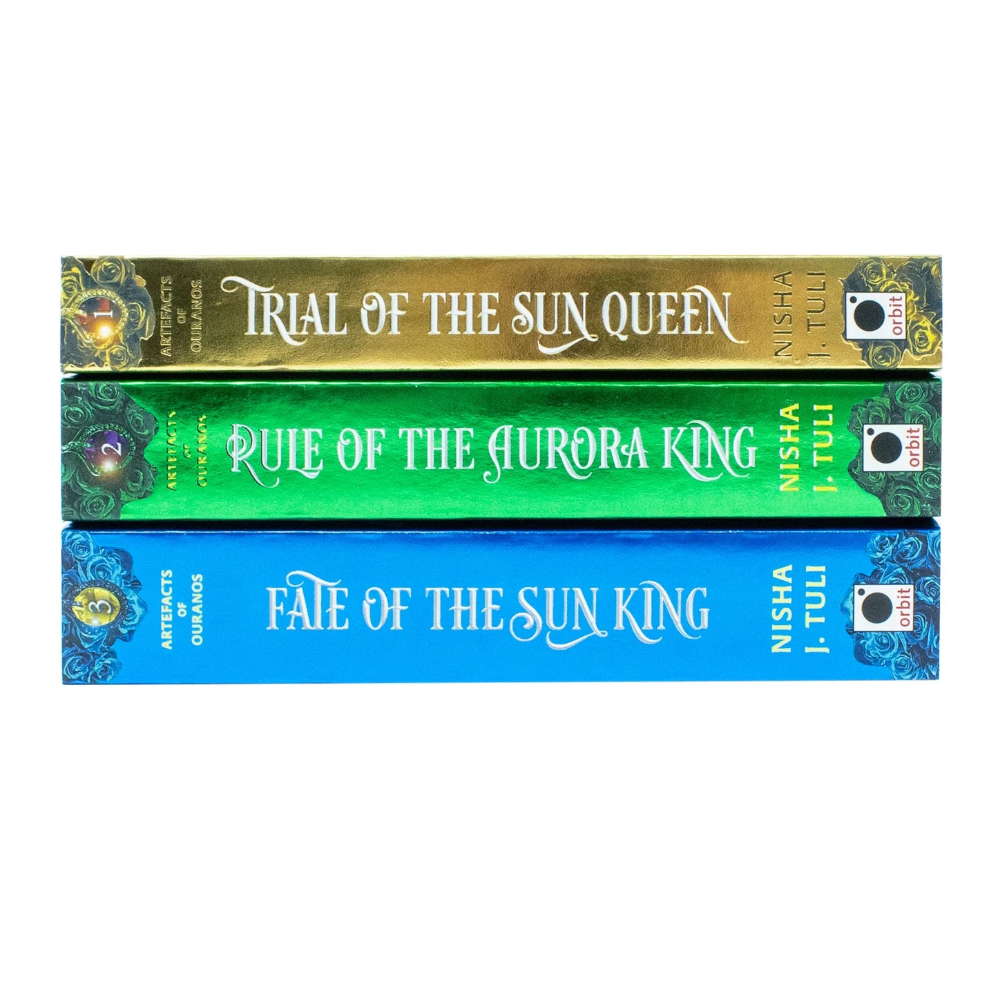 Artefacts of Ouranos – 3 Book Collection Set: Trial of the Sun Queen, Rule of the Aurora King & Fate of the Sun King - By Nisha J. Tuli