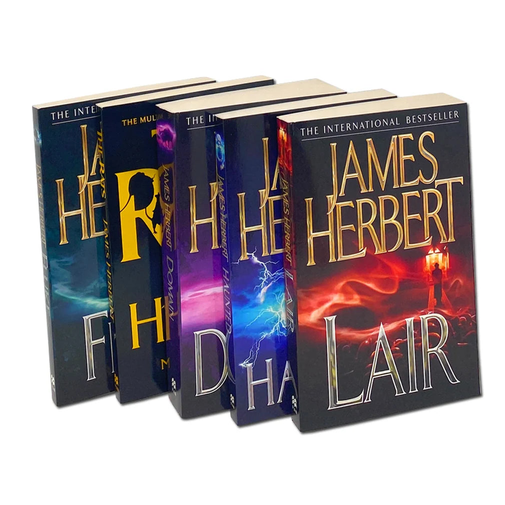 James Herbert Horror Fiction – 5 Book Collection Set: The Rats, Haunted, Domain & More - By James Herbert - Paper