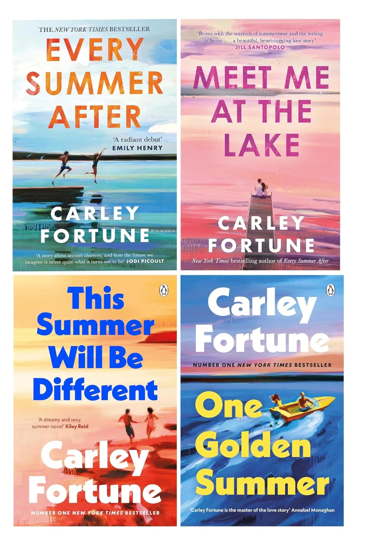 Carley Fortune 4 Book Collection – Every Summer After, Meet Me at the Lake, This Summer Will Be Different & One Golden Summer - By Carley Fortune - Paperback
