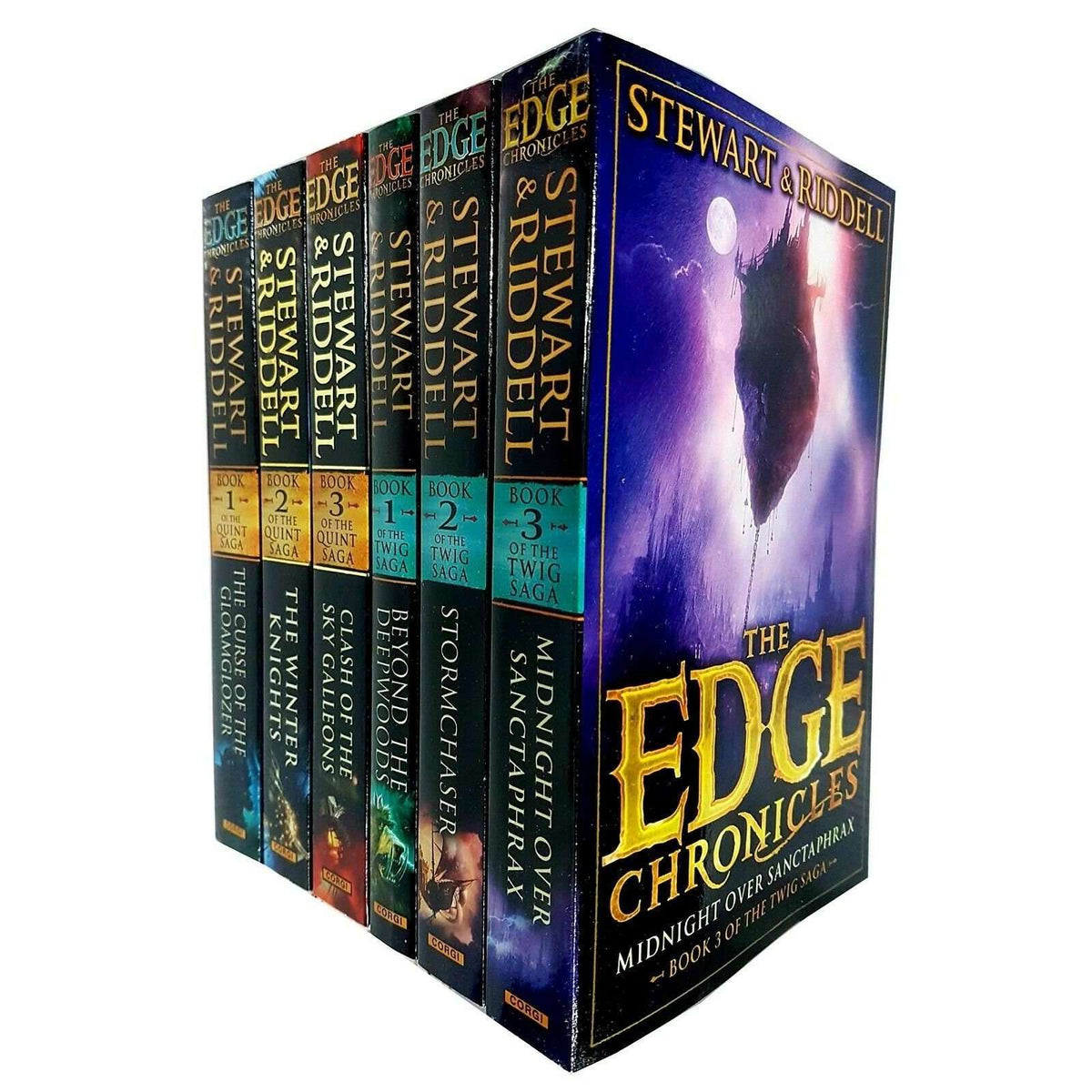 The Edge Chronicles – Books 1–6 Collection: The Curse of the Gloamglozer, The Winter Knights, Beyond the Deepwoods & More - By Paul Stewart & Chris Riddell - Paperback