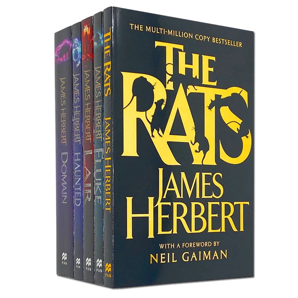 James Herbert Horror Fiction – 5 Book Collection Set: The Rats, Haunted, Domain & More - By James Herbert - Paper