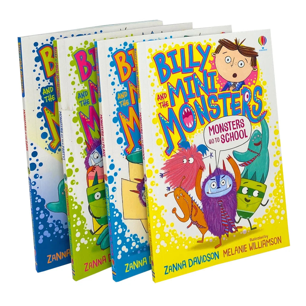 Billy and the Mini Monsters – 4 Book Collection Set: Monsters Go to School, Monsters on a Plane & More - By Zanna Davidson - Early Readers & Chapter Books