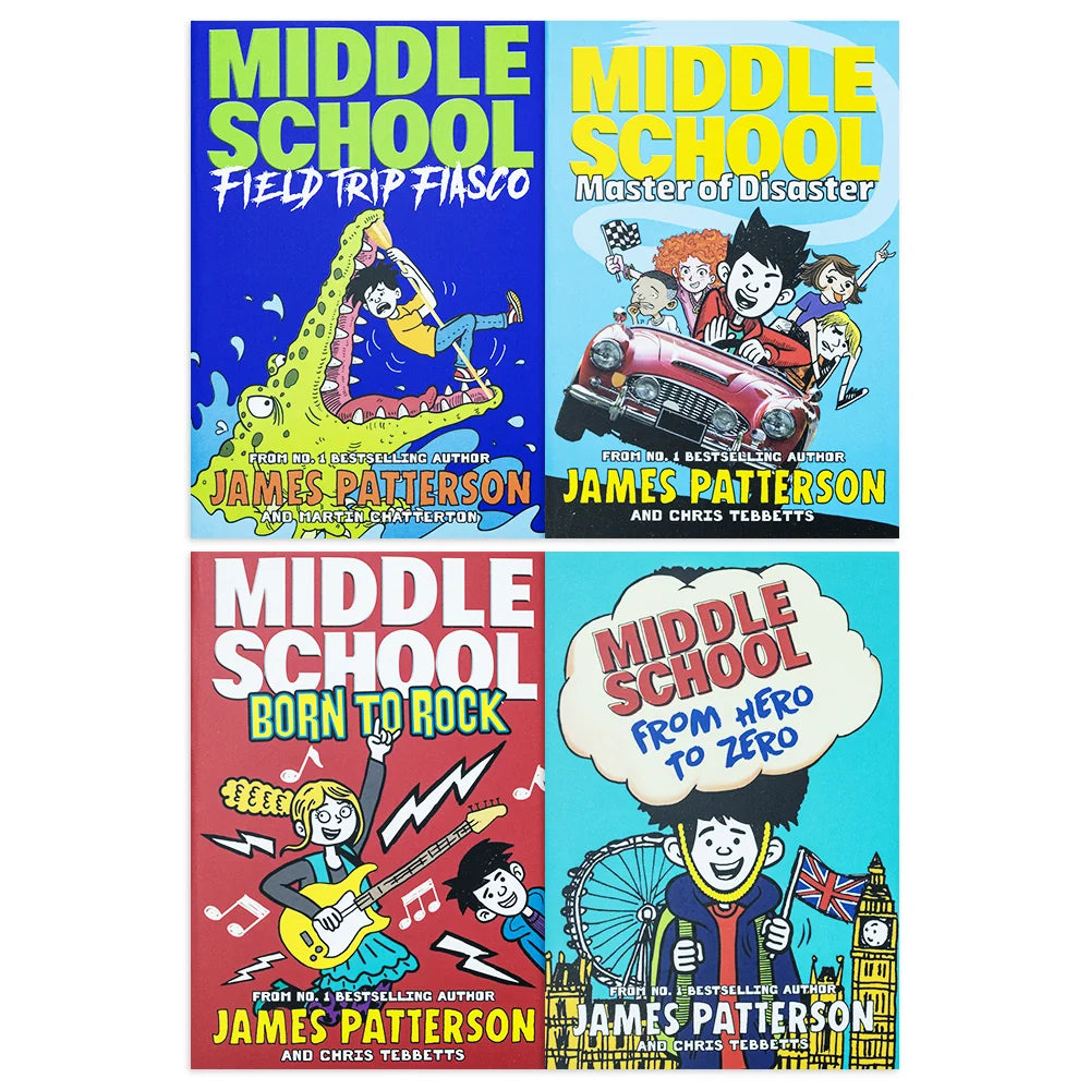 Middle School – 4 Book Collection Set, Books 10–13: The Worst Years of My Life Series - By James Patterson
