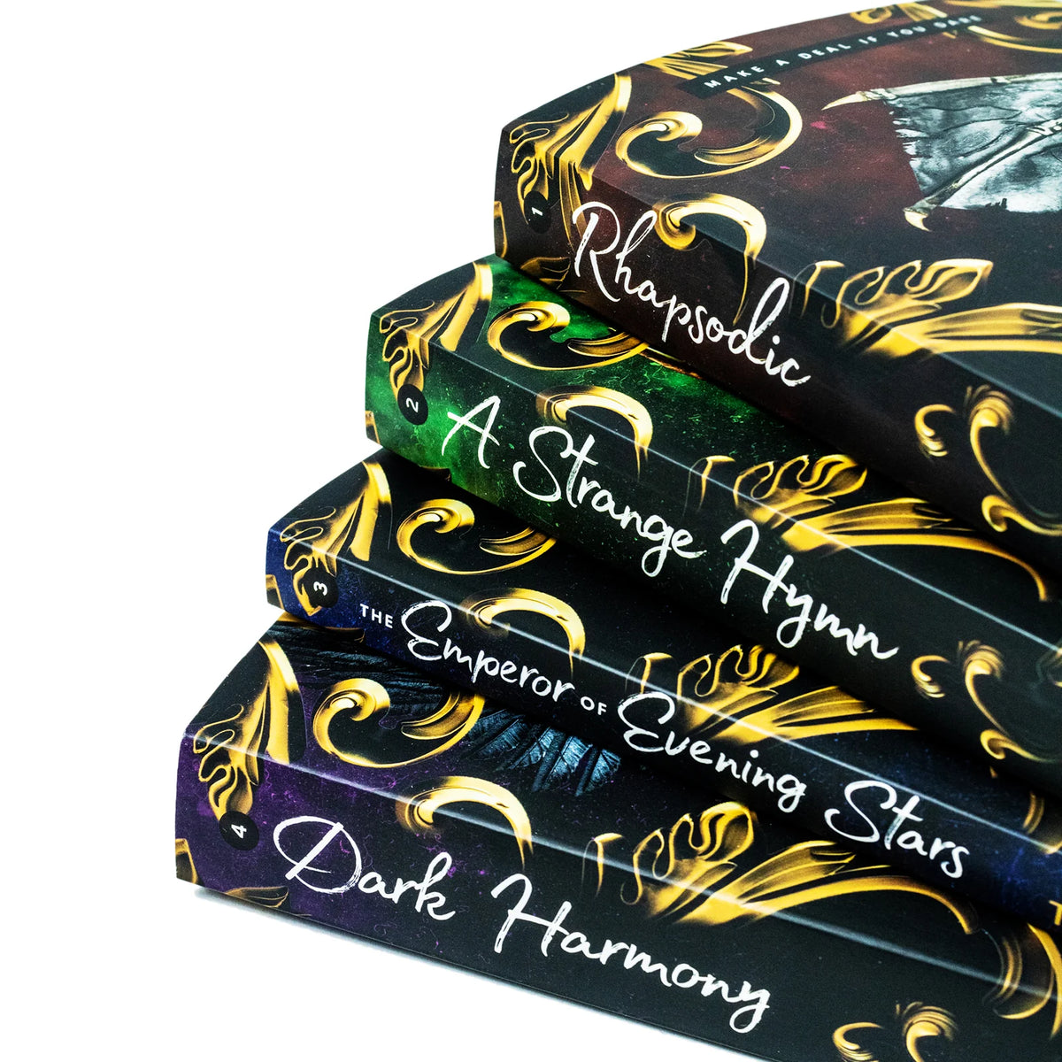 The Bargainer Series – 4 Book Collection: Rhapsodic, A Strange Hymn, The Emperor of Evening Stars & Dark Harmony - By Laura Thalassa - Paperback