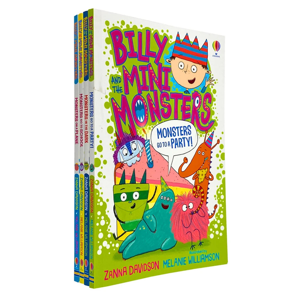 Billy and the Mini Monsters – 4 Book Collection Set: Monsters Go to School, Monsters on a Plane & More - By Zanna Davidson - Early Readers & Chapter Books