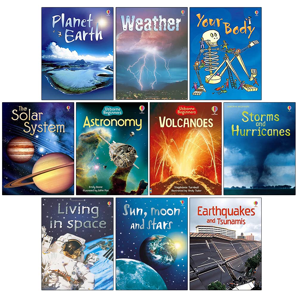 Usborne Beginners Science – 10 Book Collection: Sun, Moon & Stars, Living in Space, The Solar System & More - By Usborne - Paperback