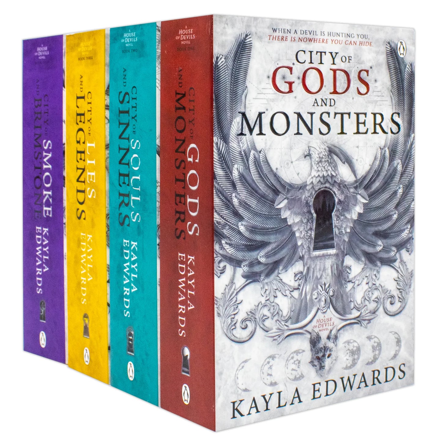 House of Devils Series – 4 Book Collection Set: City of Gods and Monsters, City of Souls and Sinners, City of Lies and Legends & City of Smoke and Brimstone - By Kayla Edwards