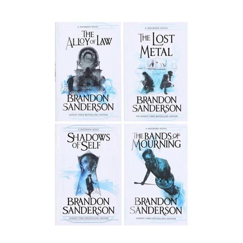 Mistborn Wax & Wayne – Complete 4 Book Collection: The Alloy of Law, Shadows of Self, The Bands of Mourning & The Lost Metal - By Brandon Sanderson - Paperback