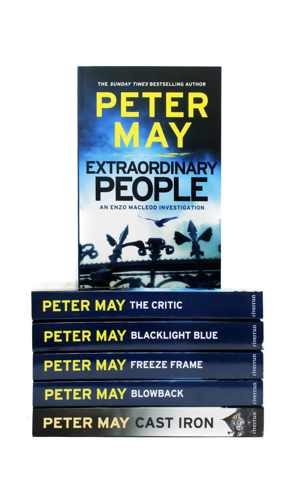 The Enzo Files Series – 6 Book Collection Set: Extraordinary People, The Critic, Blacklight Blue, Freeze Frame, Blowback & Cast Iron - By Peter May - Paperback
