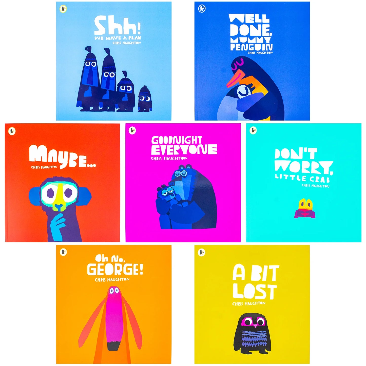 Chris Haughton – 7 Book Collection Set: A Bit Lost, Oh No, George!, Shh! We Have a Plan & More - Children's Picture Books
