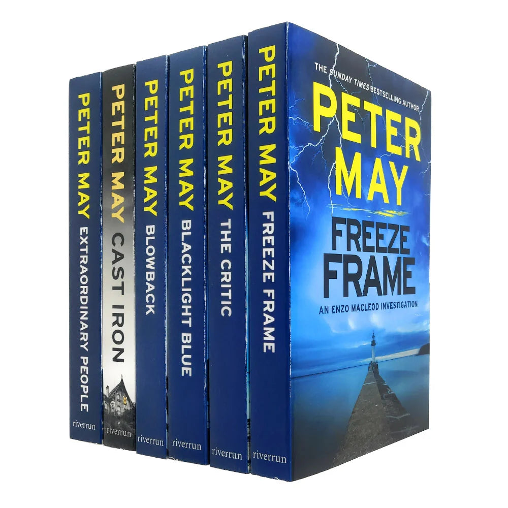 The Enzo Files Series – 6 Book Collection Set: Extraordinary People, The Critic, Blacklight Blue, Freeze Frame, Blowback & Cast Iron - By Peter May - Paperback