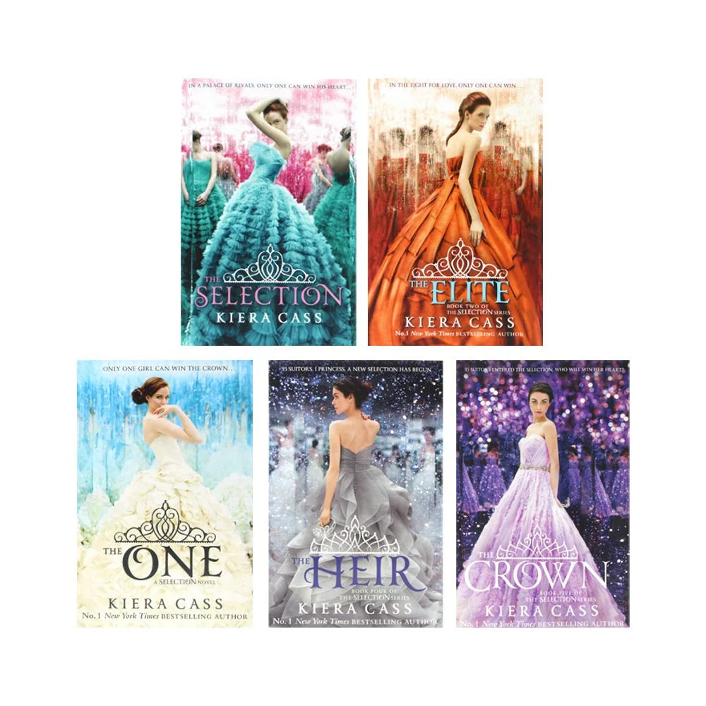 The Selection Series – Complete 5 Book Box Set: The Selection, The Elite, The One & More - By Kiera Cass - Paperback