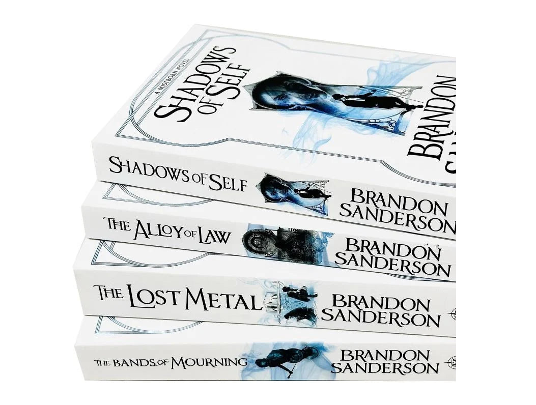 Mistborn Wax & Wayne – Complete 4 Book Collection: The Alloy of Law, Shadows of Self, The Bands of Mourning & The Lost Metal - By Brandon Sanderson - Paperback