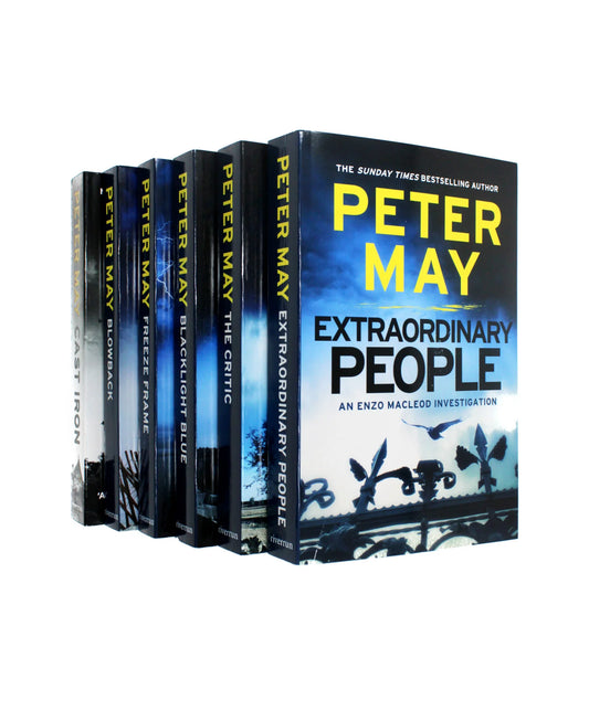 The Enzo Files Series – 6 Book Collection Set: Extraordinary People, The Critic, Blacklight Blue, Freeze Frame, Blowback & Cast Iron - By Peter May - Paperback