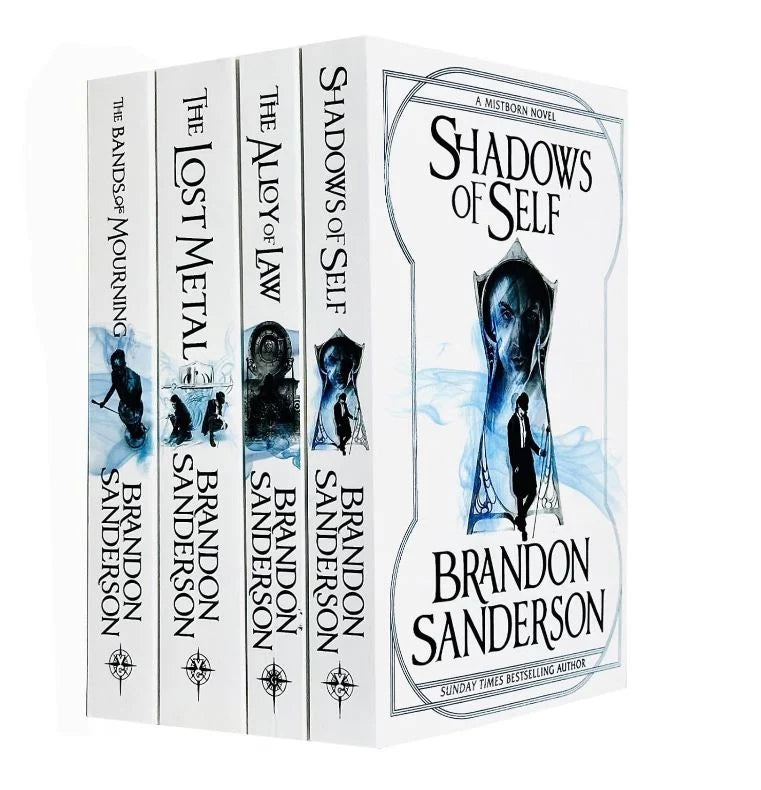 Mistborn Wax & Wayne – Complete 4 Book Collection: The Alloy of Law, Shadows of Self, The Bands of Mourning & The Lost Metal - By Brandon Sanderson - Paperback