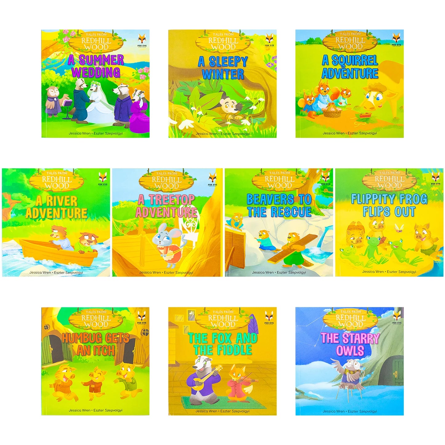 Tales From Redhill Wood – 10 Book Collection Set: A Summer Wedding, A Sleepy Winter, Squirrel Adventure & More - By Jessica Wren