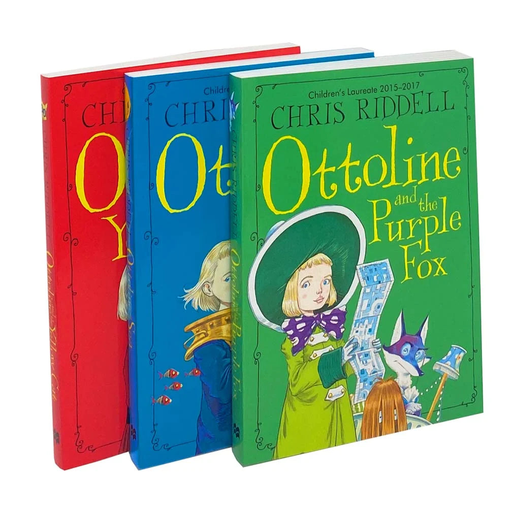 Ottoline Collection – 3 Book Set: Whimsical Adventures & Illustrated Stories - By Chris Riddell - Paperback