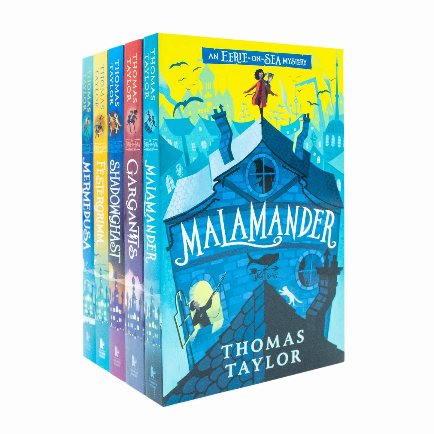 Eerie-on-Sea Mystery Series – 5 Book Collection Set: Malamander, Gargantis, Shadowghast, Festergrimm & Mermedusa - By Thomas Taylor