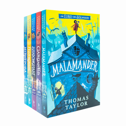 Eerie-on-Sea Mystery Series – 5 Book Collection Set: Malamander, Gargantis, Shadowghast, Festergrimm & Mermedusa - By Thomas Taylor