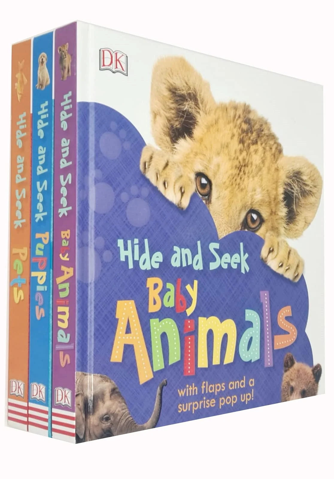 DK Hide and Seek – 3 Book Set: Pets, Baby Animals & Puppies - By DK - Board Book