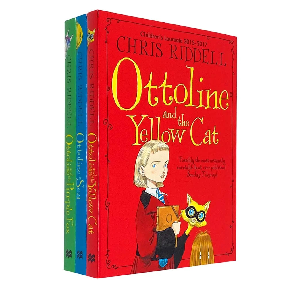 Ottoline Collection – 3 Book Set: Whimsical Adventures & Illustrated Stories - By Chris Riddell - Paperback