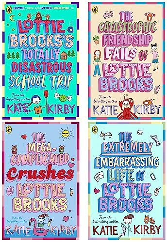 Lottie Brooks Series – 4 Book Collection Set: The Extremely Embarrassing Life, The Catastrophic Friendship Fails & More - By Katie Kirby