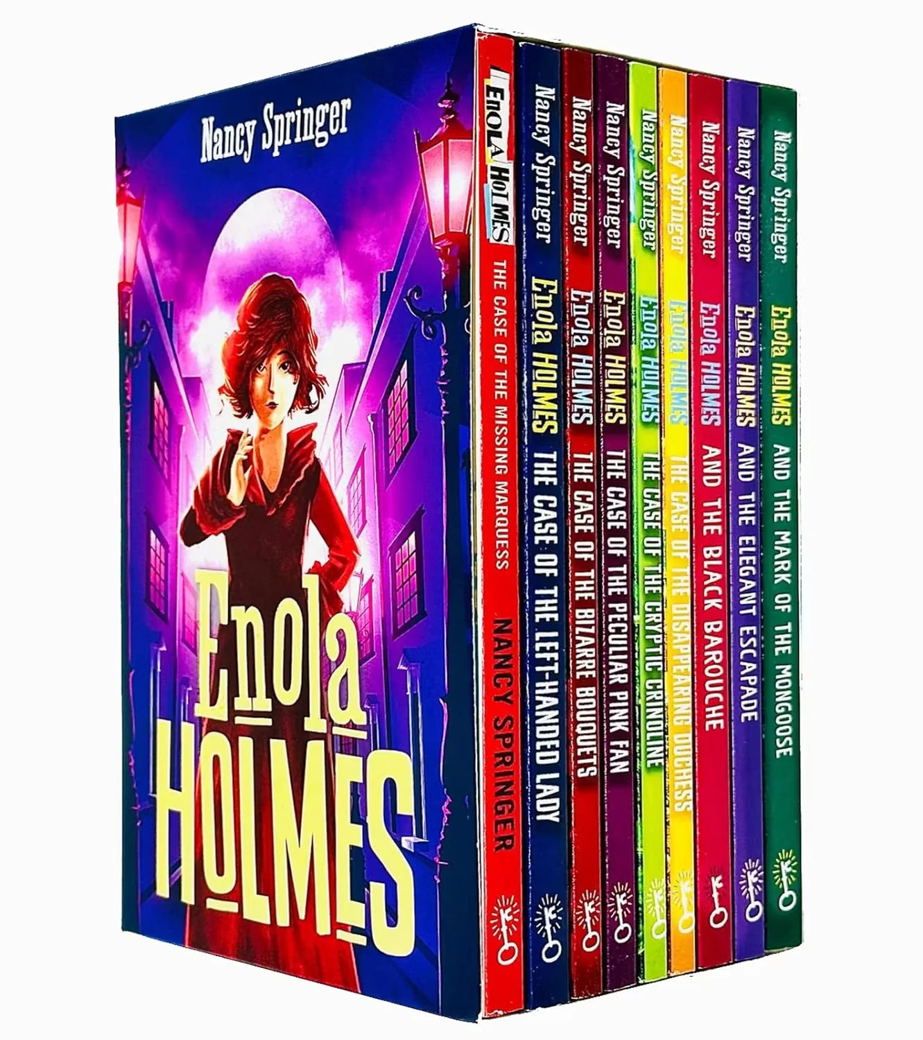 Enola Holmes 9 Book Collection – The Case of the Missing Marquess, The Left-Handed Lady, The Bizarre Bouquets & More - By Nancy Springer - Paperback