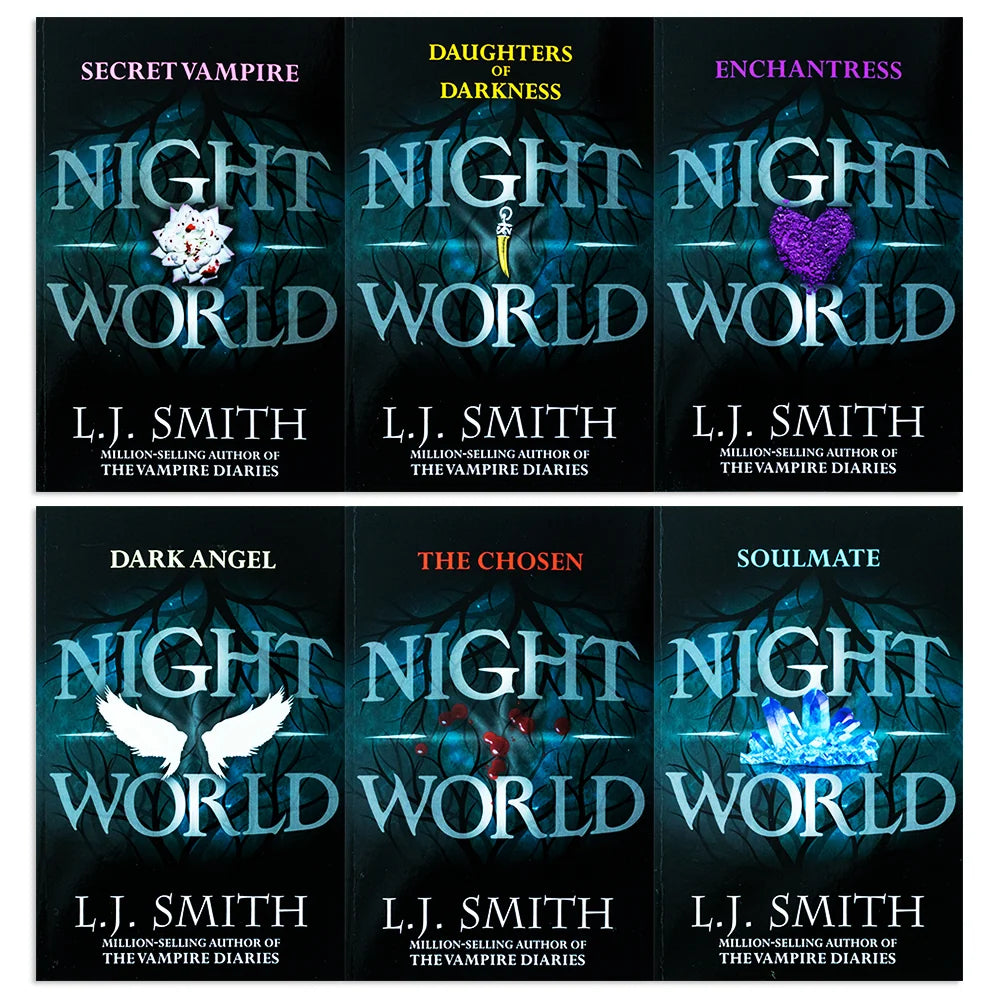 Night World – 6 Book Collection Box Set: Secret Vampire, Daughters of Darkness, Enchantress, Dark Angel, The Chosen & Soulmate - By L.J. Smith