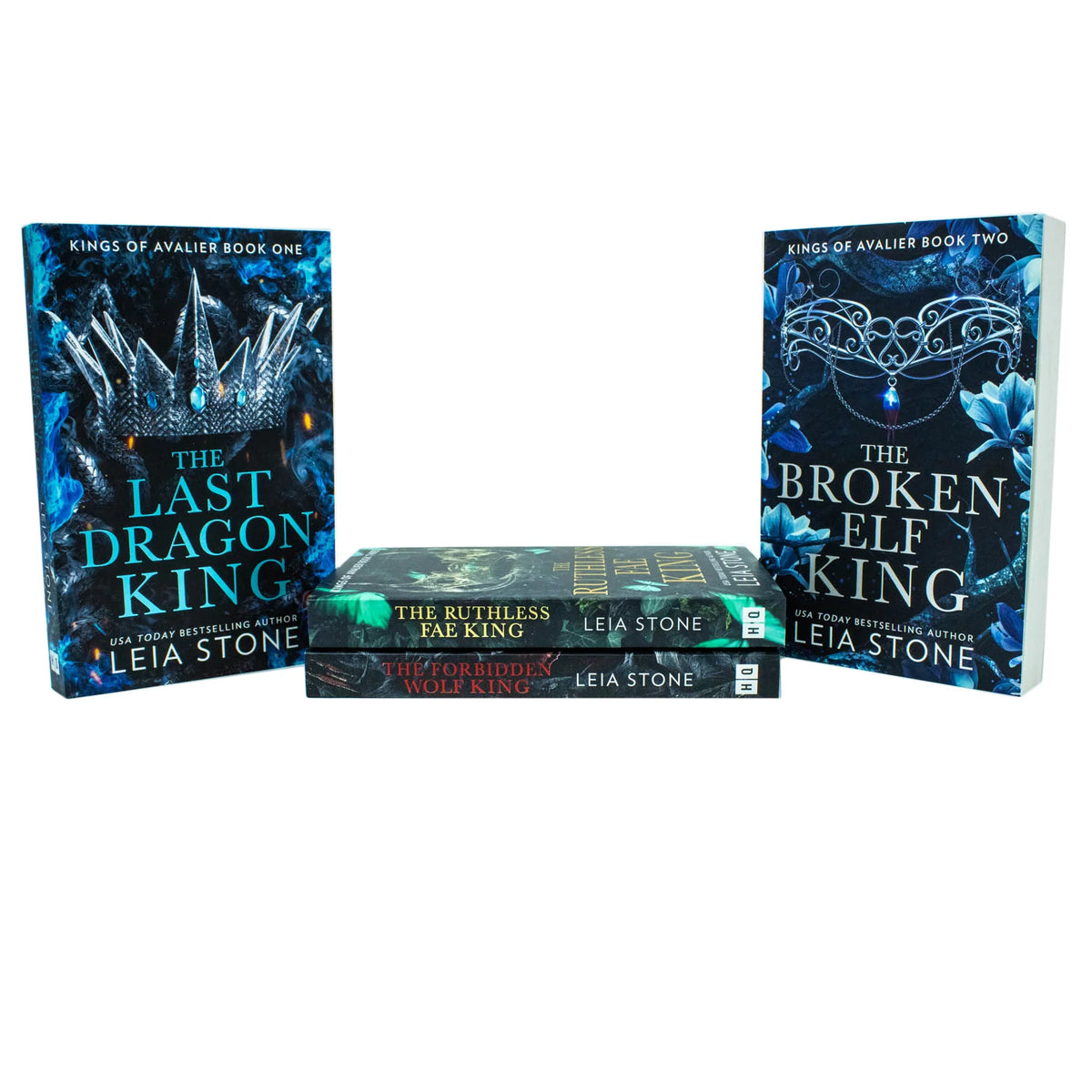 Kings of Avalier – Complete 4 Book Set: The Last Dragon King, The Broken Elf King & More - By Leia Stone - Paperback