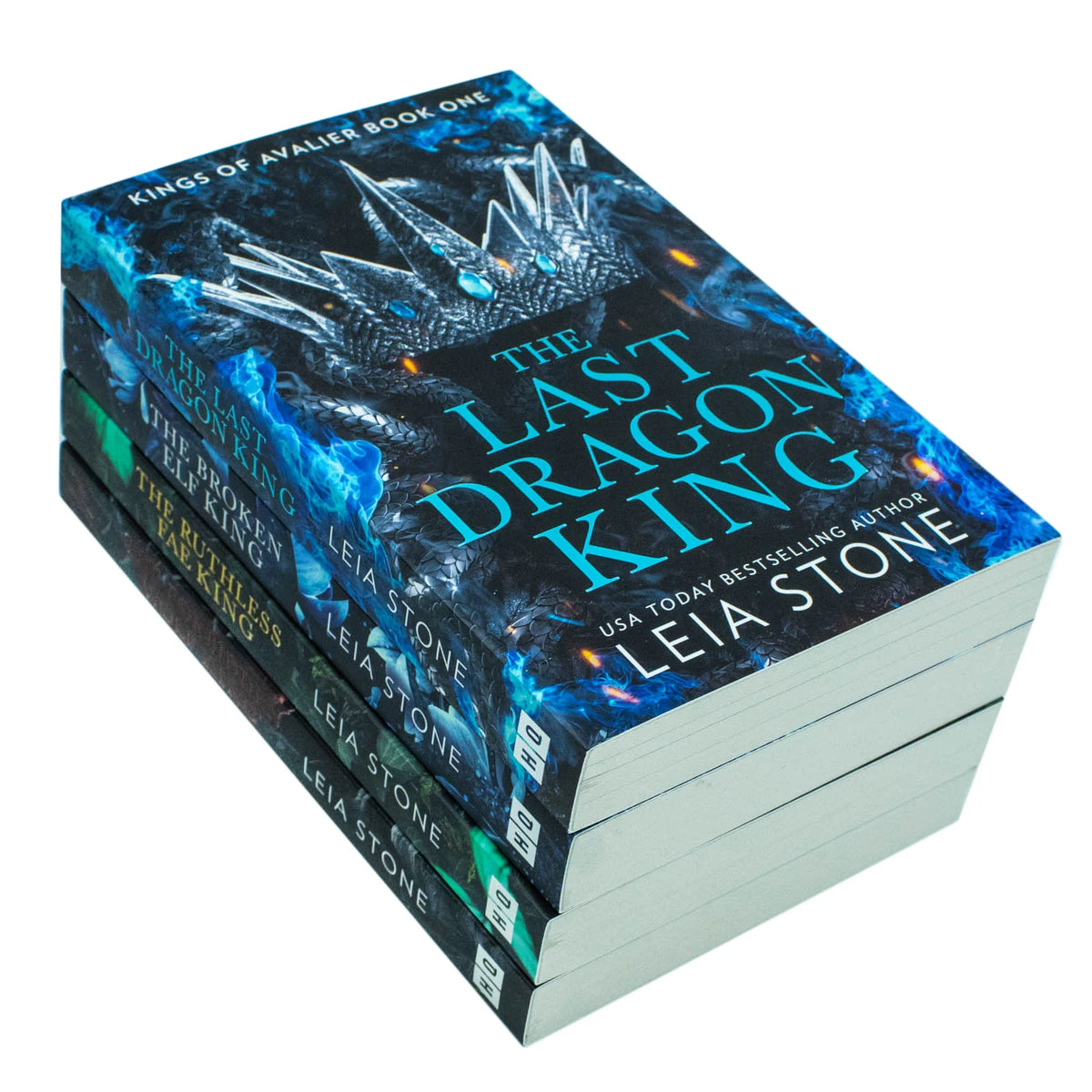 Kings of Avalier – Complete 4 Book Set: The Last Dragon King, The Broken Elf King & More - By Leia Stone - Paperback