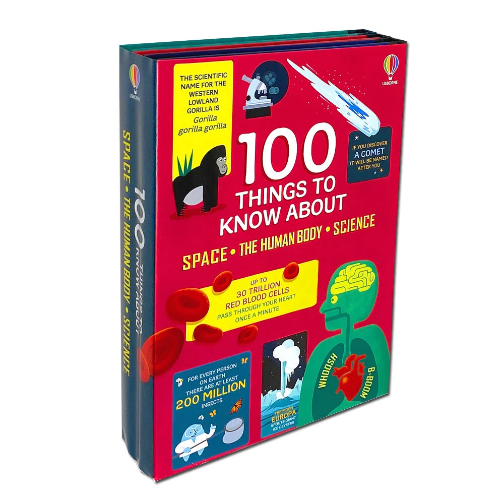 Usborne 100 Things to Know Collection – 3 Book Set: Space, Science & The Human Body - By Alex Frith, Jerome Martin & Alice James