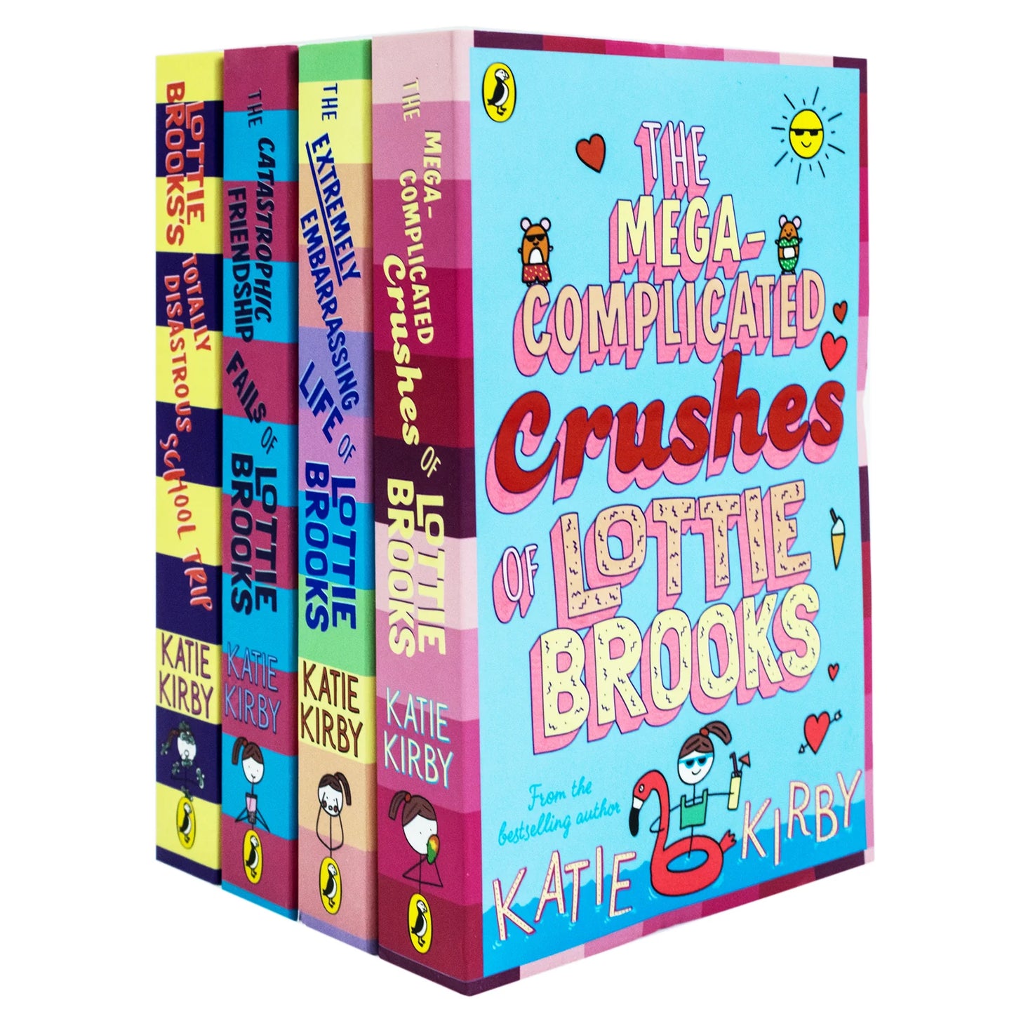 Lottie Brooks Series – 4 Book Collection Set: The Extremely Embarrassing Life, The Catastrophic Friendship Fails & More - By Katie Kirby