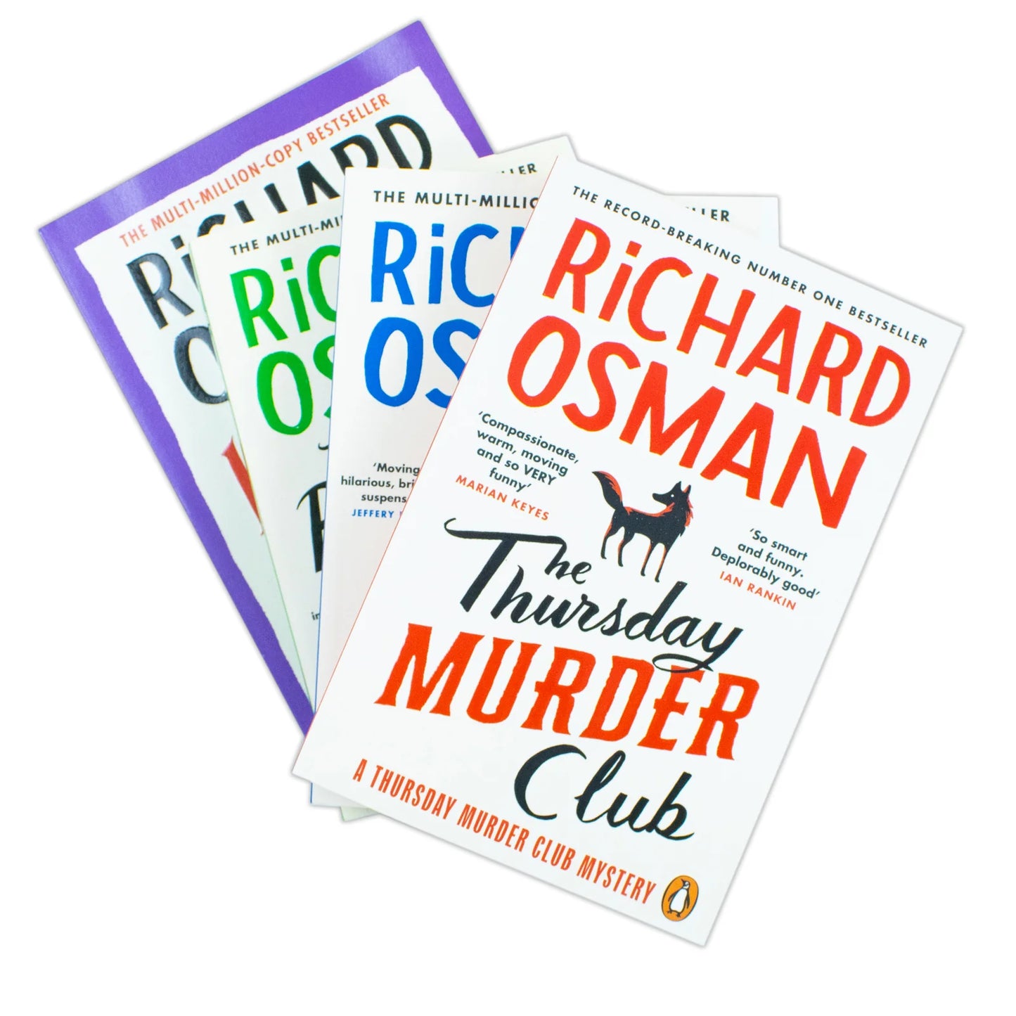 Richard Osman – 4 Book Collection Set: The Thursday Murder Club, The Man Who Died Twice & More