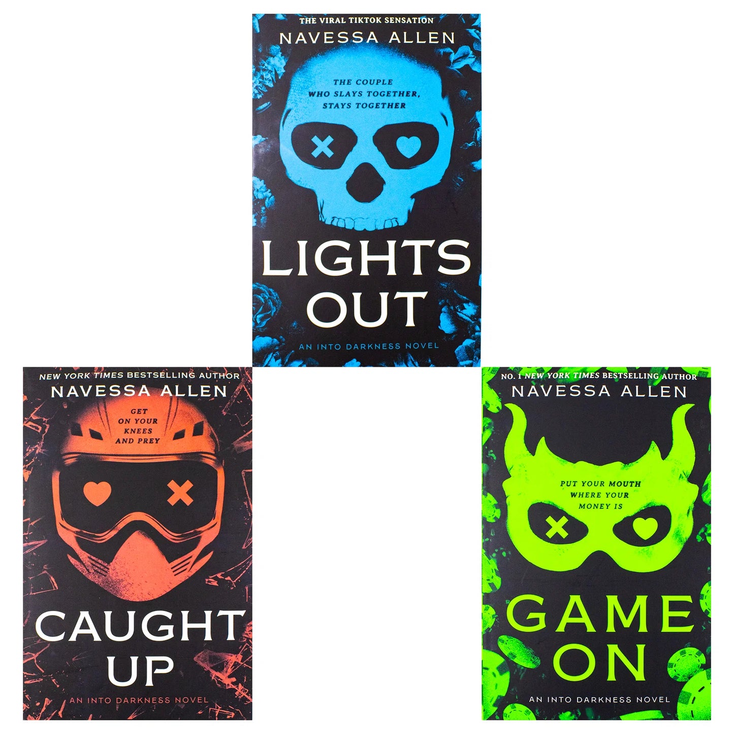Into Darkness – 3 Book Collection Set: Lights Out, Caught Up & Game On - By Navessa Allen - Paperback