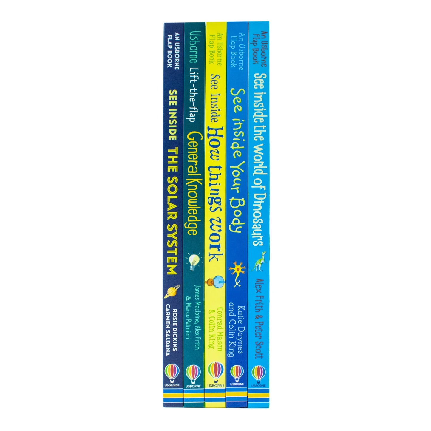 Usborne Lift-the-Flap See Inside – 5 Book Collection Set: Over 350 Flaps to Lift - Educational Children's Books