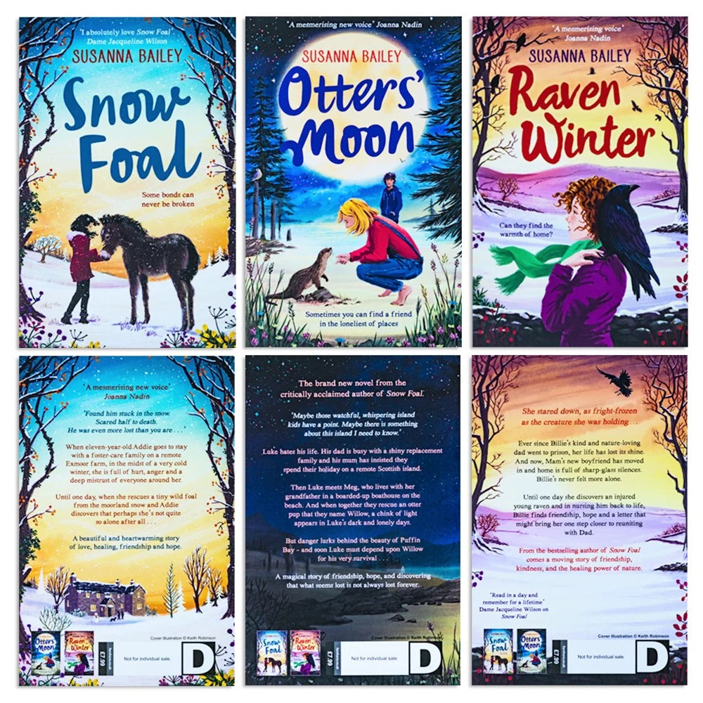 Susanna Bailey – 3 Book Collection Set: Otters' Moon, Snow Foal & Raven Winter