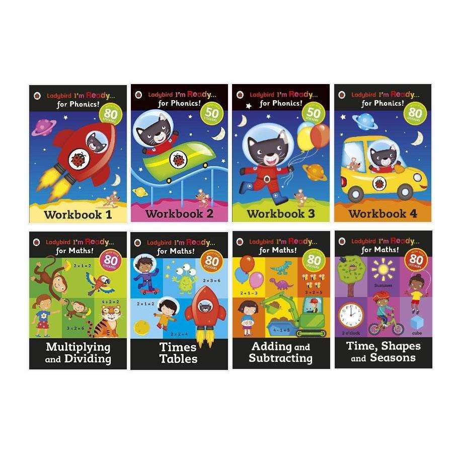 Ladybird Phonic Readers – 8 Book Set: Phonics Activity Workbooks for Early Readers - Paperback
